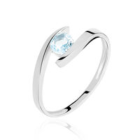 Bague Tiphaine Or Blanc Topaze