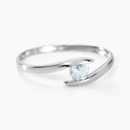 Bague Tiphaine Or Blanc Topaze - Bagues solitaires Femme | Histoire d’Or