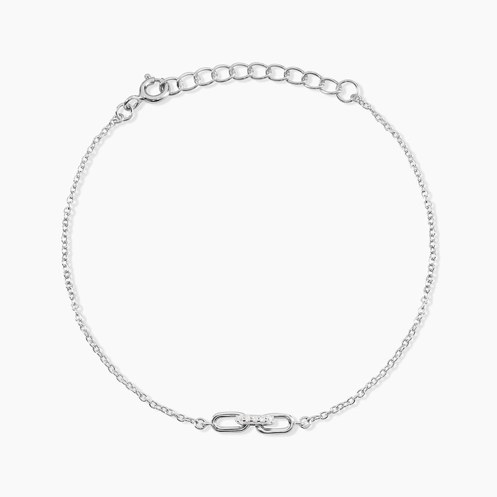 Bracelet Maurine Argent Blanc Oxyde De Zirconium - Bracelets Femme | Histoire d&rsquo;Or