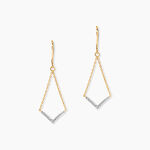 Boucles D'Oreilles Pendantes Italus Or Jaune Diamant - Boucles d'oreilles pendantes Femme | Histoire d&rsquo;Or