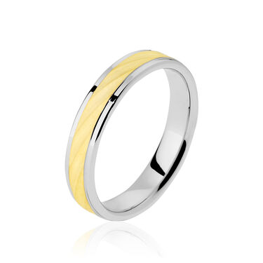 Alliance Maria-celeste Ruban Plat Or Bicolore