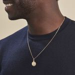 Pendentif Vierge Rond Dentelle Or Jaune - Pendentifs Bapt&ecirc;me Famille | Histoire d&rsquo;Or