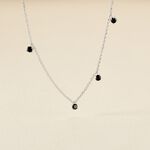 Collier Callias Argent Blanc Oxyde De Zirconium Noir - Colliers fantaisie Femme | Histoire d&rsquo;Or
