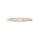 Bague Solitaire Katalina Or Rose Diamant - Bagues solitaires Femme | Histoire d&rsquo;Or