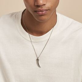 Pendentif Acier Blanc Wassim - Colliers fantaisie Homme | Histoire d’Or