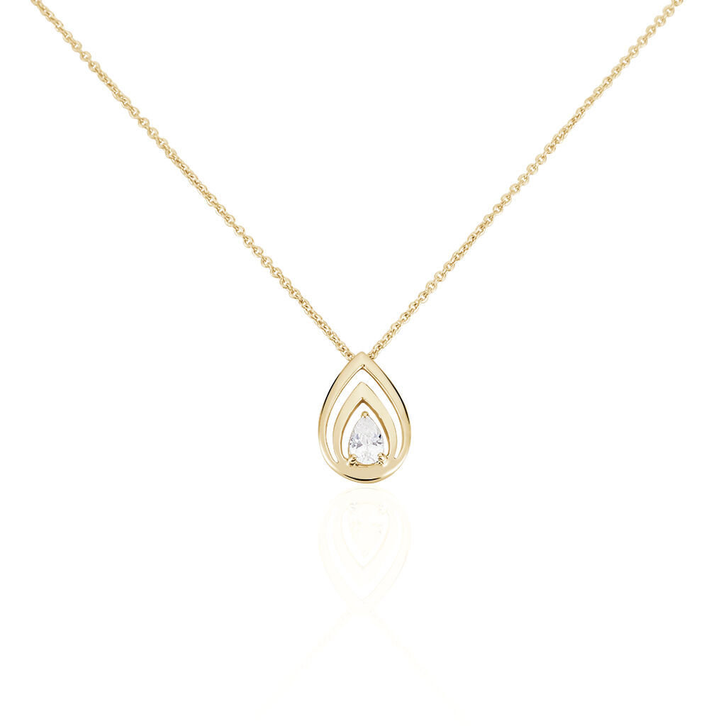 Collier Loetitia Plaqué Or Jaune Oxyde De Zirconium