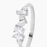Bague Tapis Rouge Argent Blanc Oxyde De Zirconium - Bagues avec pierre Femme | Histoire d&rsquo;Or