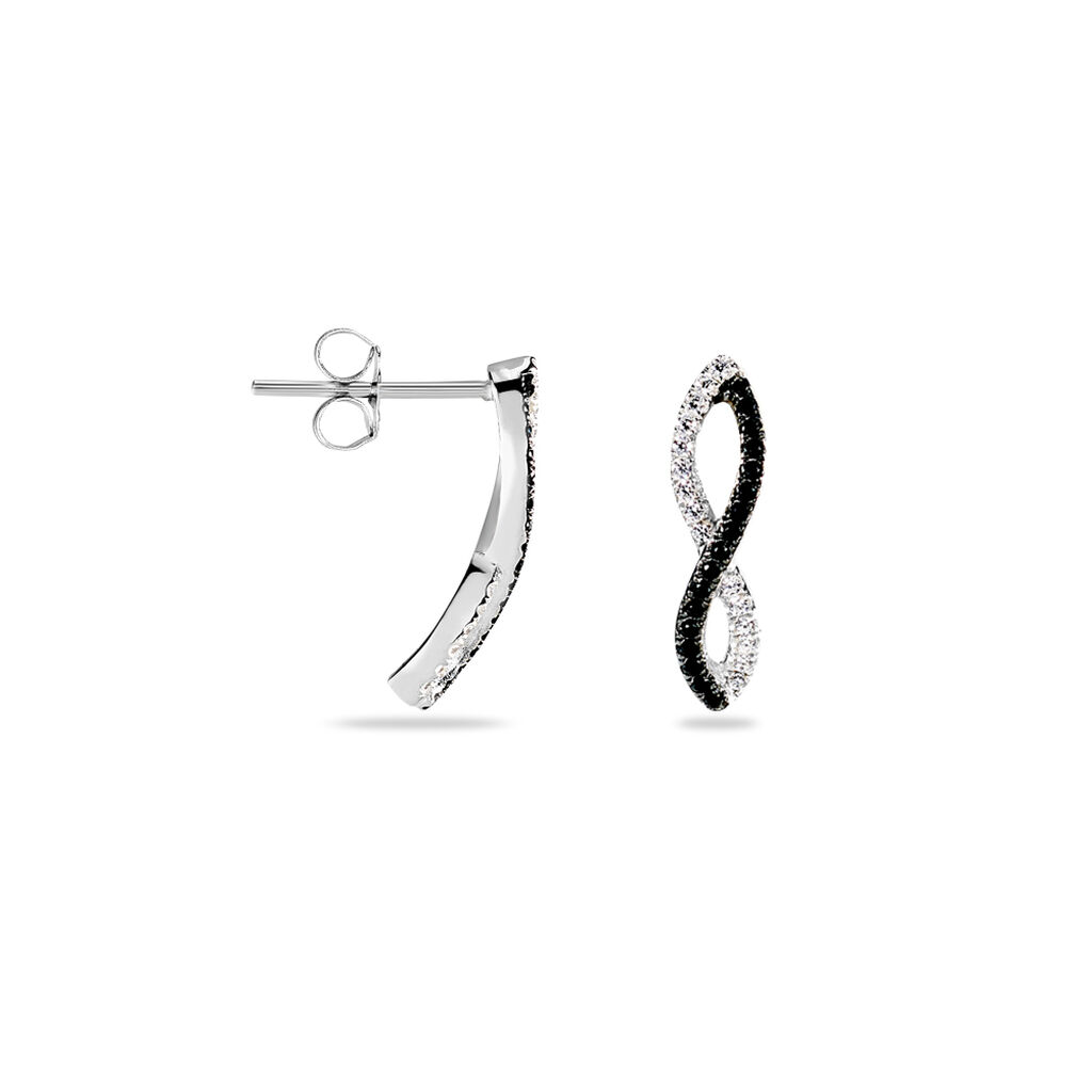 Boucles D'oreilles Argent Blanc Prudentia Oxyde De Zirconium - Boucles d'oreilles fantaisie Femme | Histoire d’Or