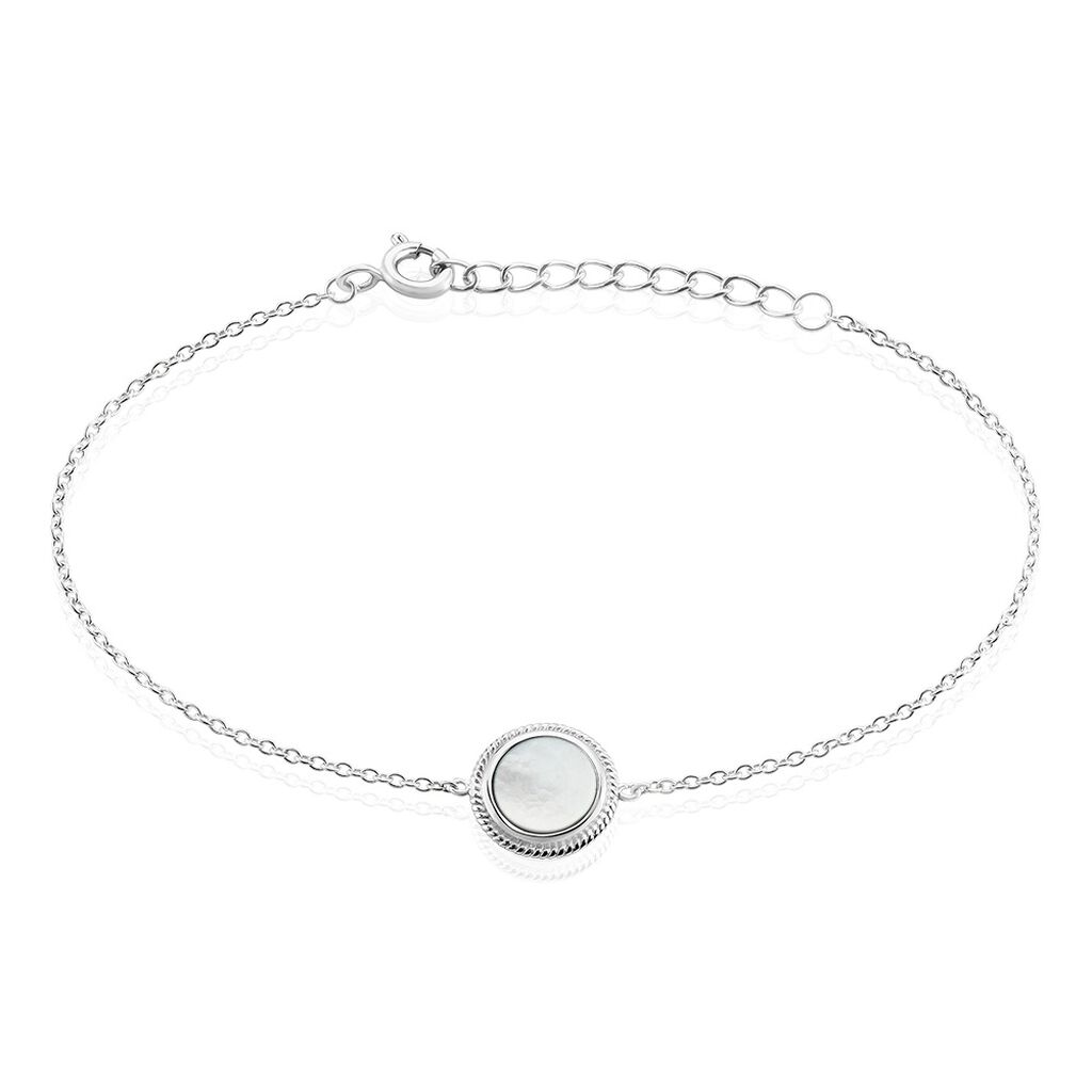 Bracelet Zea Argent Blanc Nacre - Bracelets Femme | Histoire d’Or