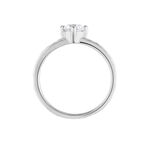 Bague Solitaire Argent Blanc Candi Oxyde De Zirconium - Bagues solitaires Femme | Histoire d&rsquo;Or