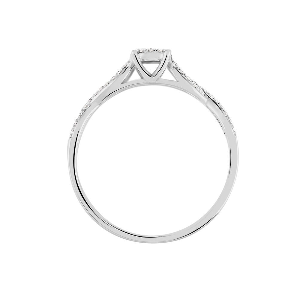 Bague Roseline Or Blanc Diamant - Bagues solitaires Femme | Histoire d’Or