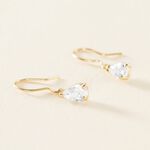 Boucles D'oreilles Puces Kalyne Or Jaune Oxyde De Zirconium - Boucles d'oreilles pendantes Femme | Histoire d&rsquo;Or