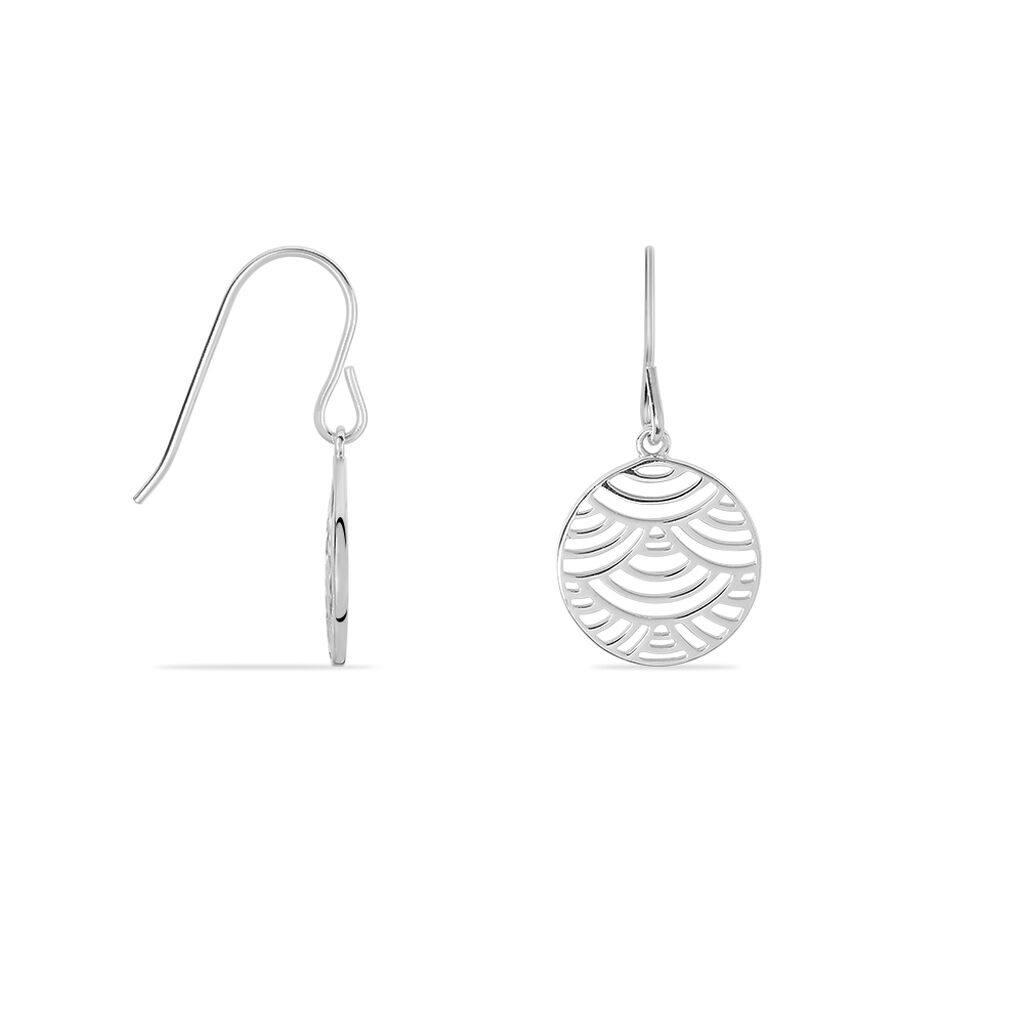 Boucles D'oreilles Pendantes Naelia Argent Blanc - Boucles d'oreilles fantaisie Femme | Histoire d’Or