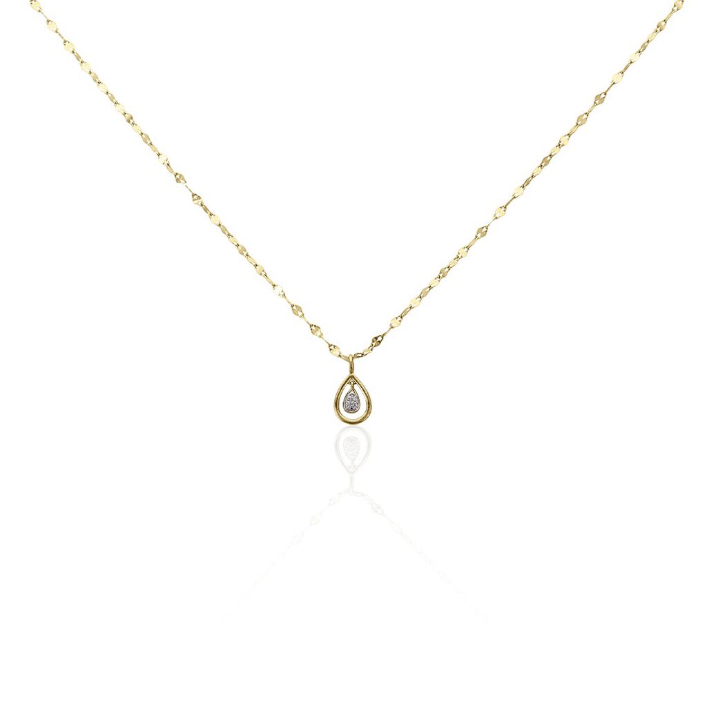Collier Or Jaune Abhay Diamants - Colliers Femme | Histoire d’Or