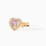 Boucles D'oreilles Puces Plaqu&eacute; Or Jaune Alais Oxyde De Zirconium - Boucles d'oreilles fantaisie Femme | Histoire d&rsquo;Or