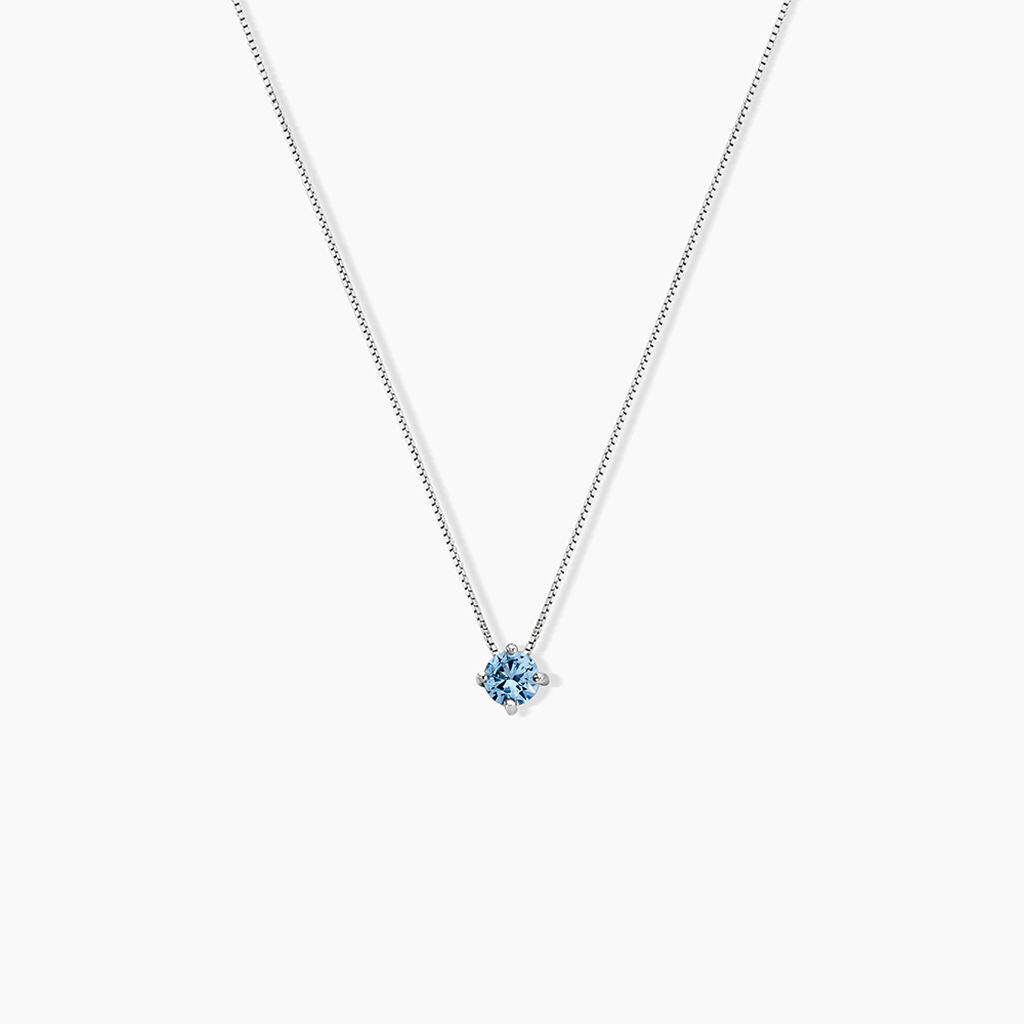 Collier Solitaire Argent Blanc Rio Santa Teresa Oxyde De Zirconium - Colliers fantaisie Femme | Histoire d&rsquo;Or