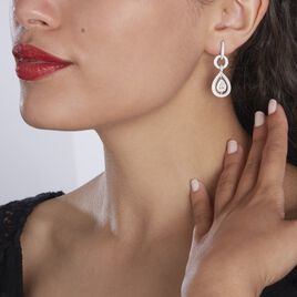 Boucles D'oreilles Pendantes Edward Argent Blanc Oxyde De Zirconium - Boucles d'oreilles pendantes Femme | Histoire d’Or