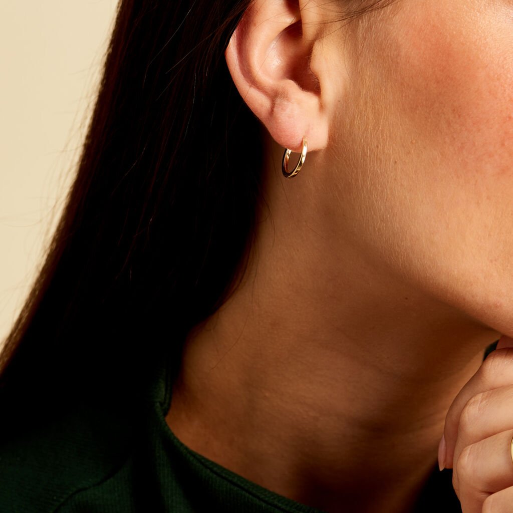 Créoles Benedikta Or Jaune - Boucles d'oreilles créoles Femme | Histoire d’Or