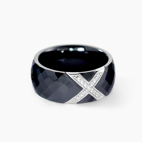 Bague Ceramique X Argent Blanc Oxyde De Zirconium Et C&eacute;ramique - Bagues solitaires Femme | Histoire d&rsquo;Or