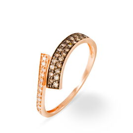 Bague Amelie Or Rose Diamant - Bagues avec pierre Femme | Histoire d’Or