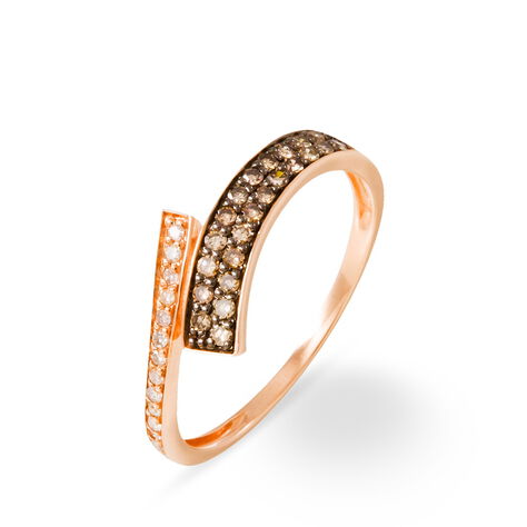 Bague Amelie Or Rose Diamant - Bagues avec pierre Femme | Histoire d’Or