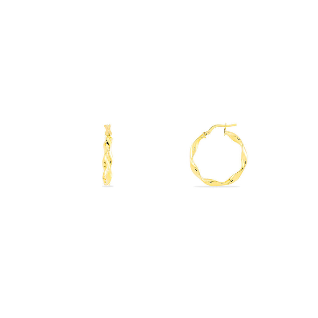 Cr&eacute;oles Falbala Or Jaune - Boucles d'oreilles cr&eacute;oles Femme | Histoire d&rsquo;Or