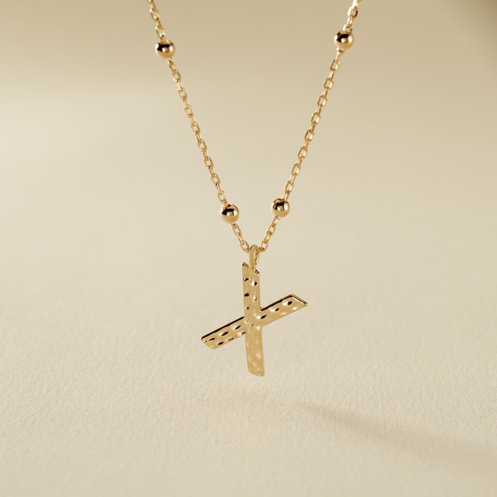 Collier Plaqué Or Jaune Lettra - Colliers fantaisie Femme | Histoire d’Or