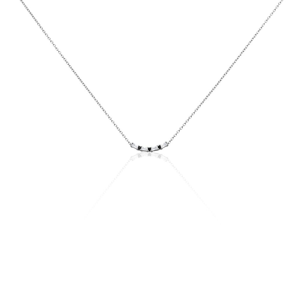 Collier Adriana Argent Blanc Oxyde De Zirconium - Colliers fantaisie Femme | Histoire d&rsquo;Or
