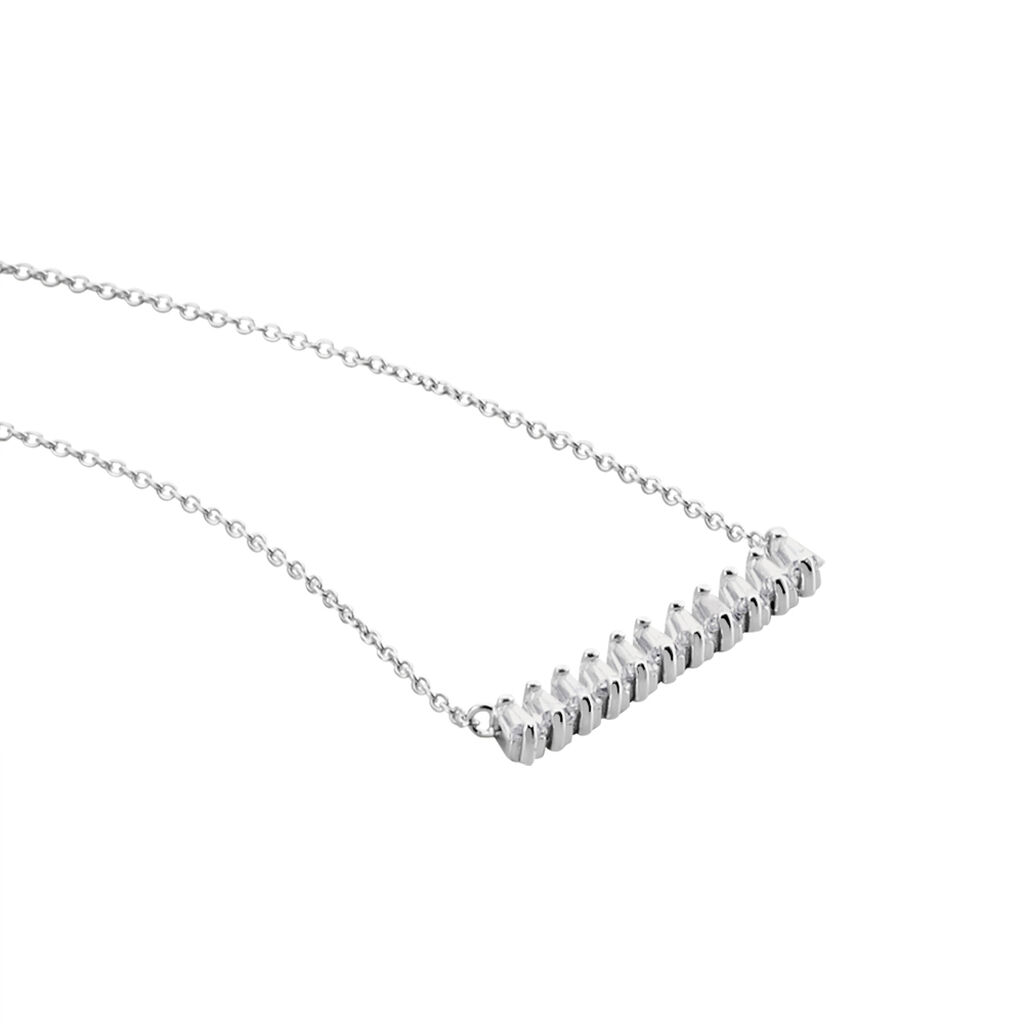 Collier Argent Blanc Joceius Oxydes De Zirconium - Colliers fantaisie Femme | Histoire d’Or
