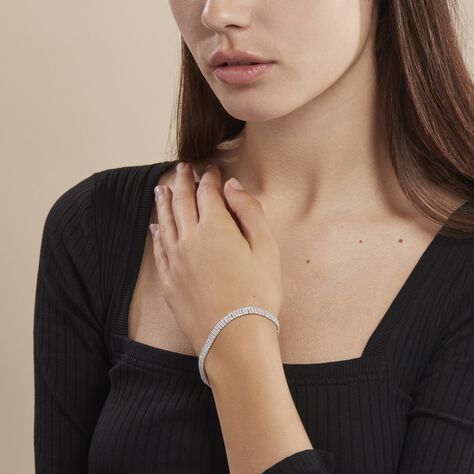 Bracelet Anthia Argent Blanc Oxyde De Zirconium - Bracelets Femme | Histoire d’Or