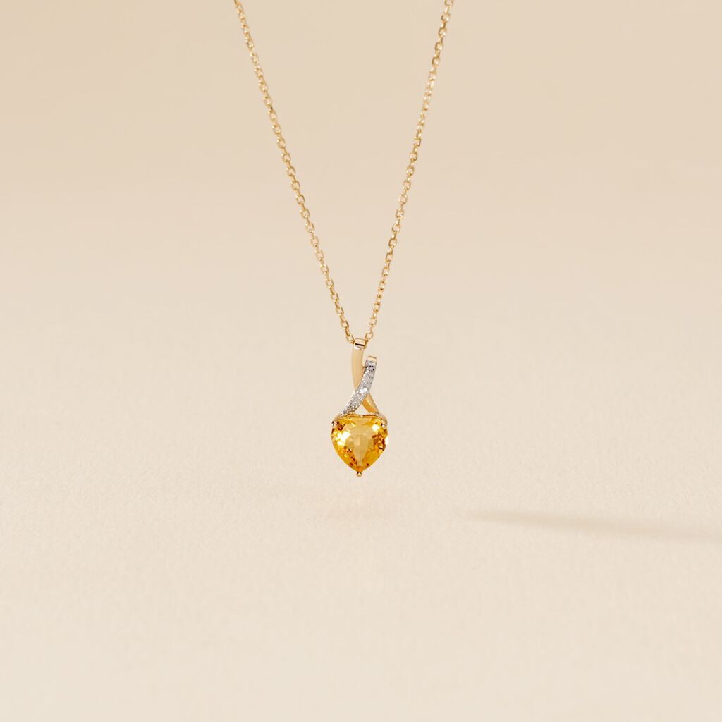 Collier Or Jaune Clothilde Citrine - Colliers Femme | Histoire d&rsquo;Or