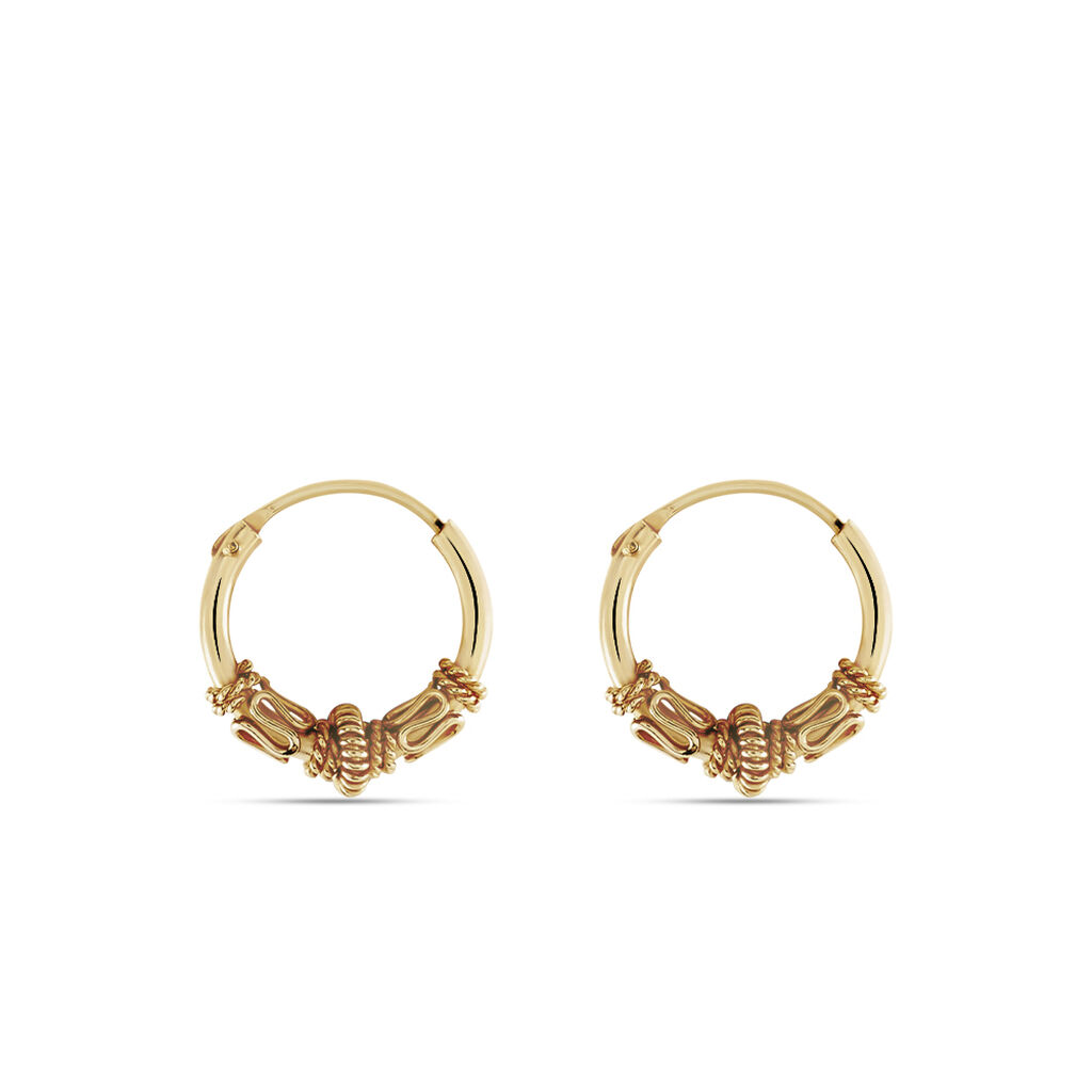 Créoles Tangerine Plaque Or Jaune - Boucles d'oreilles créoles Femme | Histoire d’Or