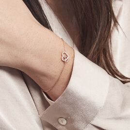 Bracelet Donatiane Argent Rose Oxyde De Zirconium - Bracelets Coeur Femme | Histoire d’Or