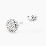 Boucles D'oreilles Puces Soleil D'hiver Or Blanc Diamant - Clous d'oreilles Femme | Histoire d&rsquo;Or