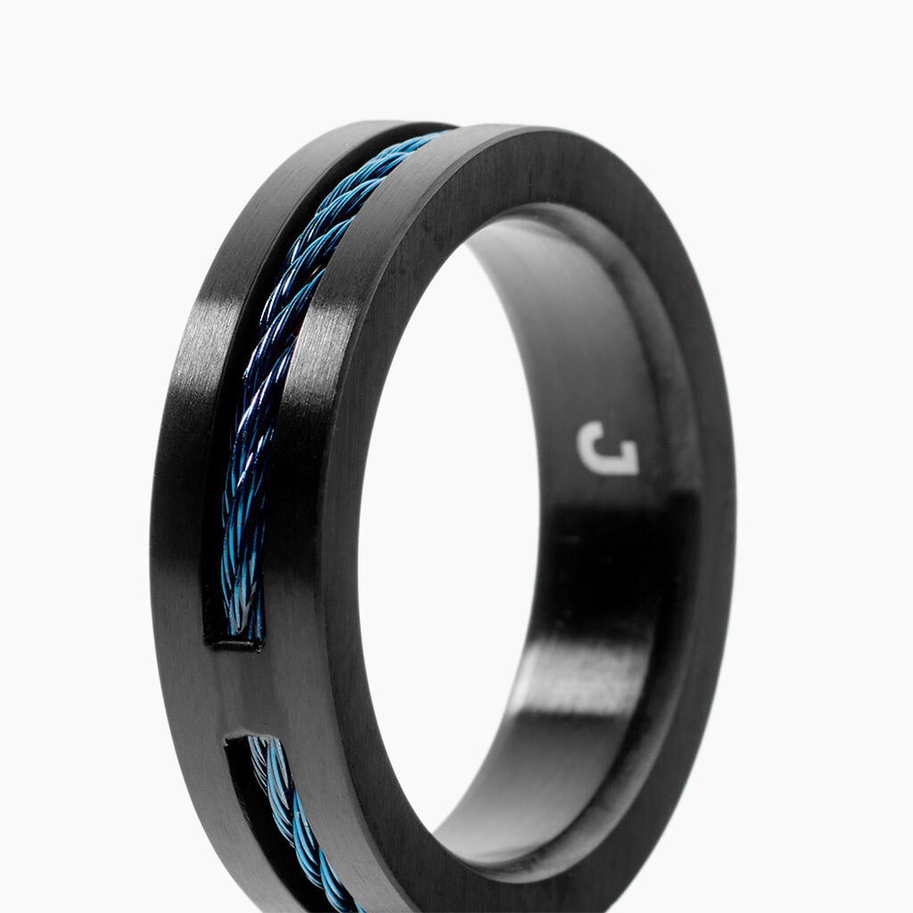 Bague M&eacute;tal Acier Noir - Bagues fantaisie Homme | Histoire d&rsquo;Or
