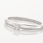 Bague Solitaire Flora Or Blanc Diamant - Bagues solitaires Femme | Histoire d&rsquo;Or