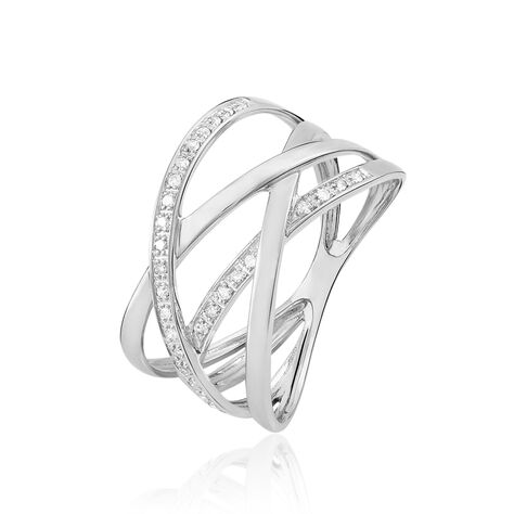 Bague Trisca Or Blanc Diamant - Bagues avec pierre Femme | Histoire d’Or