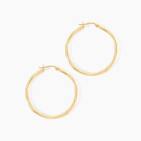 Créoles Youri Or Jaune - Boucles d'oreilles créoles Femme | Histoire d’Or