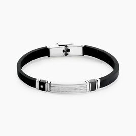 Bracelet Eric Acier Blanc Pierre De Synthese - Bracelets fantaisie Homme | Histoire d’Or