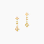 Boucles D'Oreilles Pendantes Aroldo Or Jaune Oxyde De Zirconium - Boucles d'oreilles pendantes Femme | Histoire d&rsquo;Or