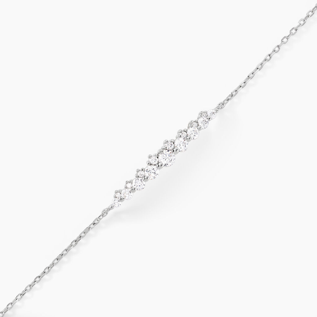 Bracelet Aliah Argent Blanc Oxyde De Zirconium - Bracelets Femme | Histoire d’Or