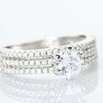 Bague Solitaire Ellora Argent Blanc Oxyde De Zirconium - Bagues solitaires Femme | Histoire d&rsquo;Or