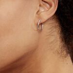 Cr&eacute;oles Argent Blanc Agathe - Boucles d'oreilles cr&eacute;oles Femme | Histoire d&rsquo;Or