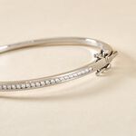 Bracelet Jonc Laurianne Argent Blanc Oxyde De Zirconium - Bracelets joncs Femme | Histoire d&rsquo;Or