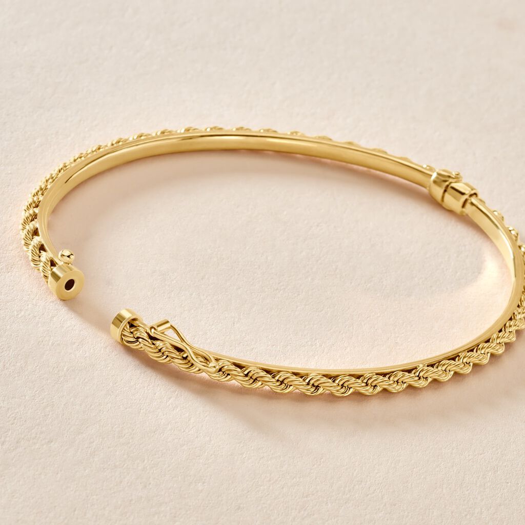Bracelet Jonc Cordeline Or Jaune - Bracelets joncs Femme | Histoire d’Or