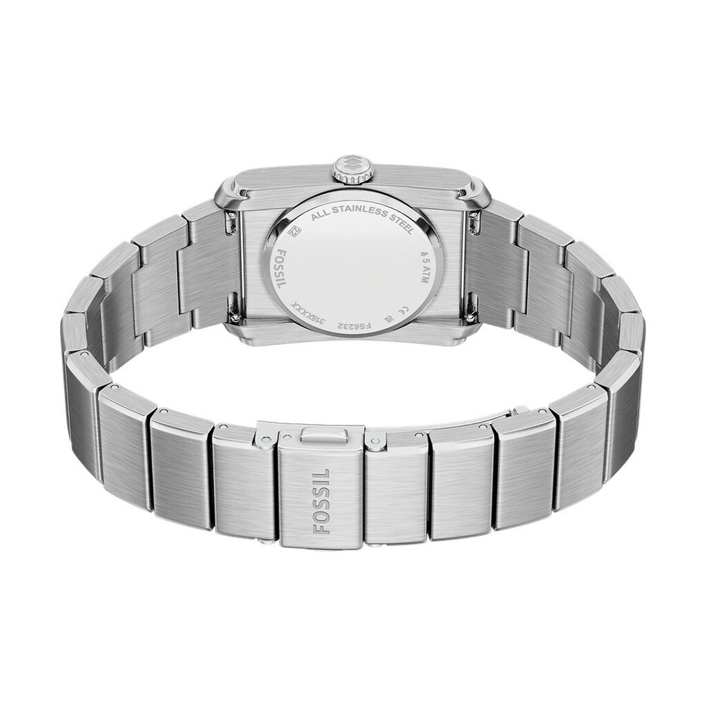Montre Fossil Carraway Jumping Hour Argent&eacute; - Montres &eacute;tanches Homme | Histoire d&rsquo;Or