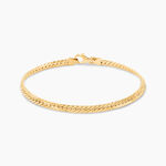 Bracelet Izel Maille Anglaise Or Jaune - Bracelets cha&icirc;ne Femme | Histoire d&rsquo;Or