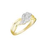 Bague Or Jaune Ricoria Diamants - Bagues avec pierre Femme | Histoire d&rsquo;Or