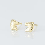 Boucles D'oreilles Puces Freyia Cheval Or Jaune - Clous d'oreilles Femme | Histoire d&rsquo;Or