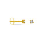 Boucles D'oreilles Puces Clavie Or Jaune Diamant - Clous d'oreilles Femme | Histoire d&rsquo;Or